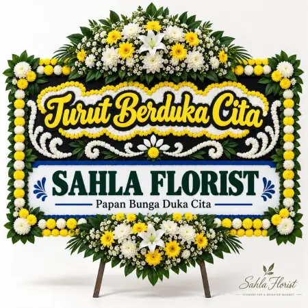 Papan Bunga Duka Pal Merah
